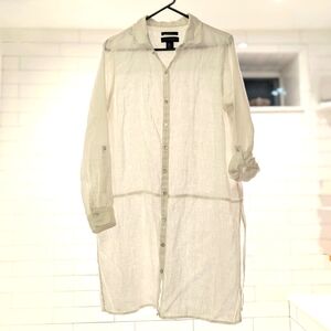 Tahari linen beach coverup